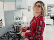 Curvy Step Mom Cory Chase Bends Over The Kitchen Counter And Lets Step Son Eat Her Pussy - PervMom